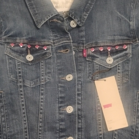Levi's Blue Jean Jacket with Embellishments - Picture 4 of 4